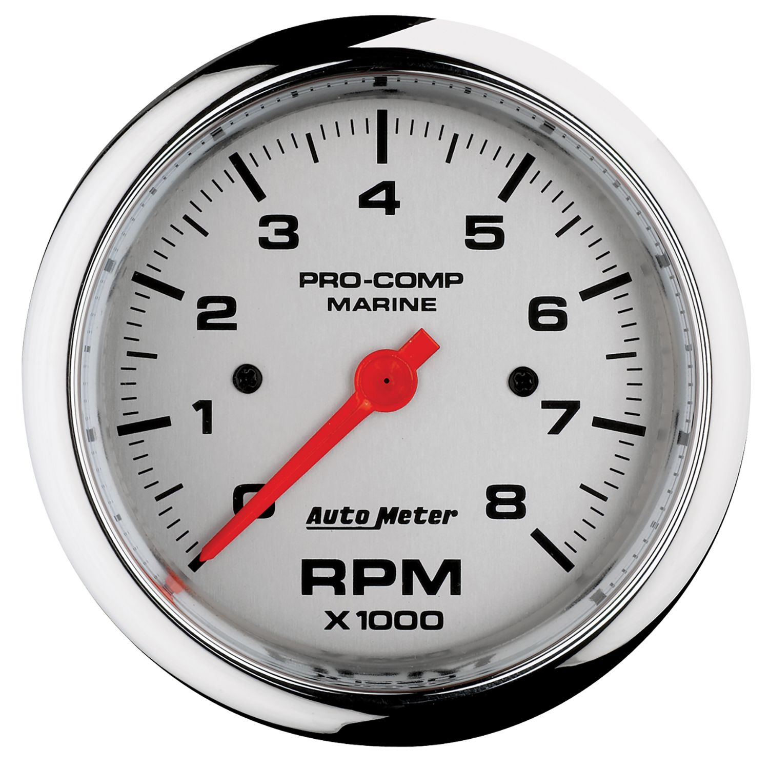 3-3/8" IN-DASH TACHOMETER, 0-8,000 RPM, MARINE CHROME