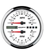 5" DIRECT FIT TACHOMETER/SPEEDOMETER COMBO, 8K RPM/120 MPH, ELECTRIC, WHITE, PRO-CYCLE