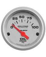 2-1/16" OIL PRESSURE, 0-100 PSI, AIR-CORE, ULTRA-LITE