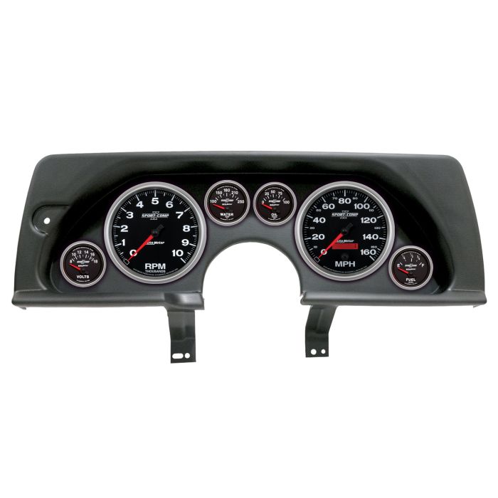 1967-1968 Chevrolet Classic Dash 6 Gauge Panel Carbon Fiber w/ Auto Meter  Sport-Comp Gauges