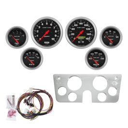 1967-1968 Chevrolet Classic Dash 6 Gauge Panel Carbon Fiber w/ Auto Meter  Sport-Comp Gauges